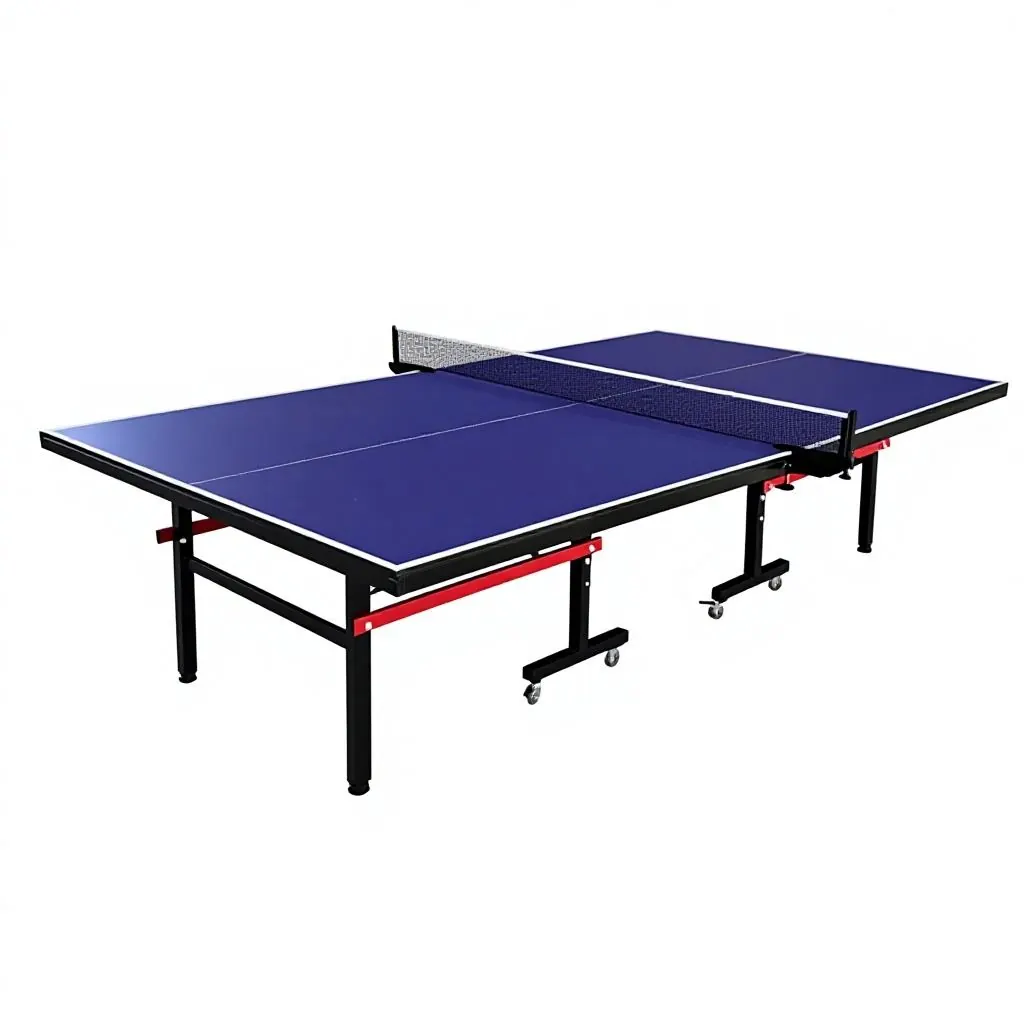 Indoor table tennis table with wheels
